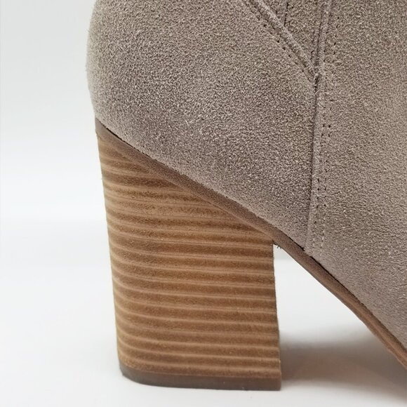 Marc Fisher Ommie Pointed Toe Boots 9M Pull On Block Heel Western Suede Leather - Picture 11 of 16